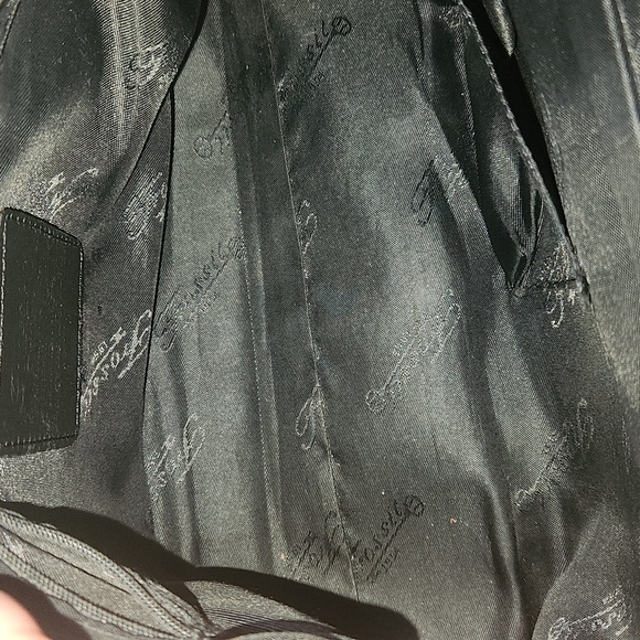 VINTAGE FOSSIL BLACK PEBBLED LEATHER SHOULDER BAG WITH FRONT POCKET - Picture 13 of 13